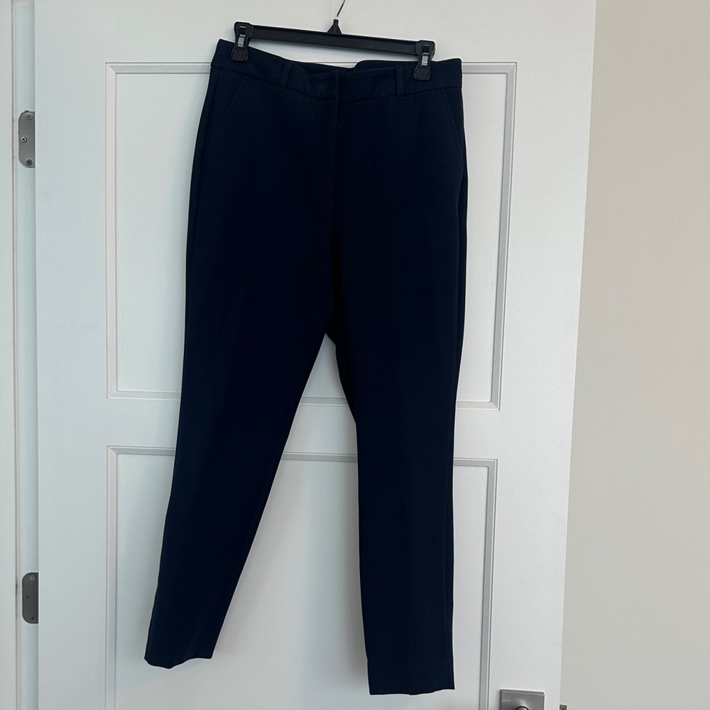 White House Black Market Women's Slim Ankle Navy Trousers